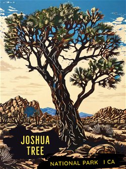 NFT Joshua Tree National Park  with Serial  33 from HBAR NFT Collection  National Park Postcard 
